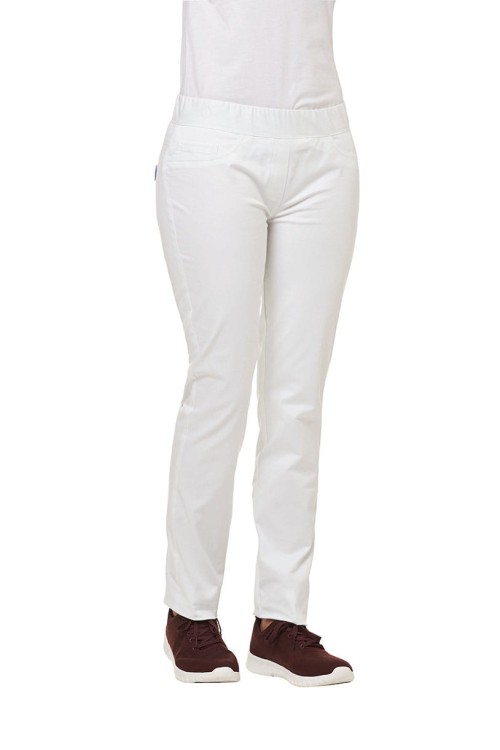 Spodnie damskie na gumkę Leiber,  80cm (08/7810/01) - białe