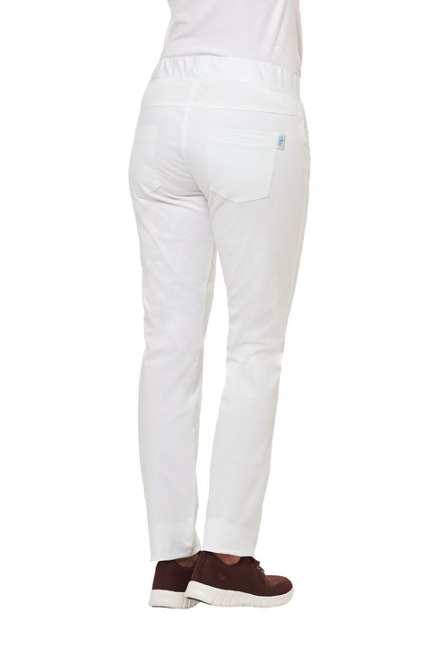 Spodnie damskie na gumkę Leiber,  80cm (08/7810) - białe, tył