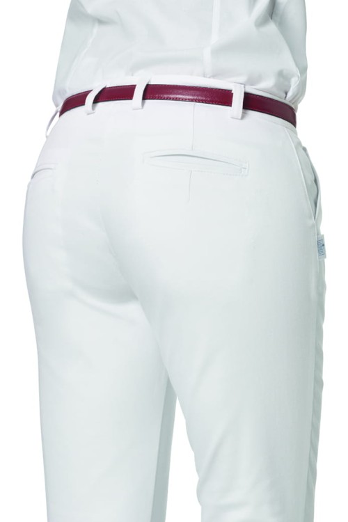 Spodnie damskie typu Chino, Leiber, 76cm, classic-style, białe (08/7532)