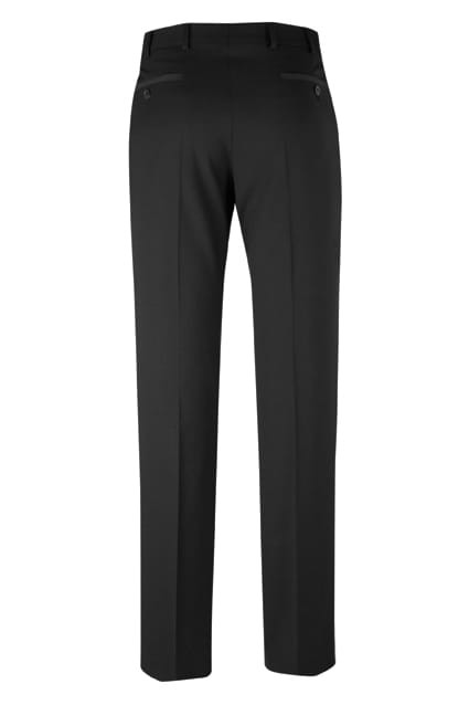 Spodnie męskie Greiff Modern Slim Fit (podszewka kolanowa), czarne - tył