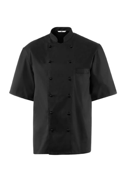 Bluza kucharska męska Greiff Cuisine Classic, czarna (krótki rękaw)