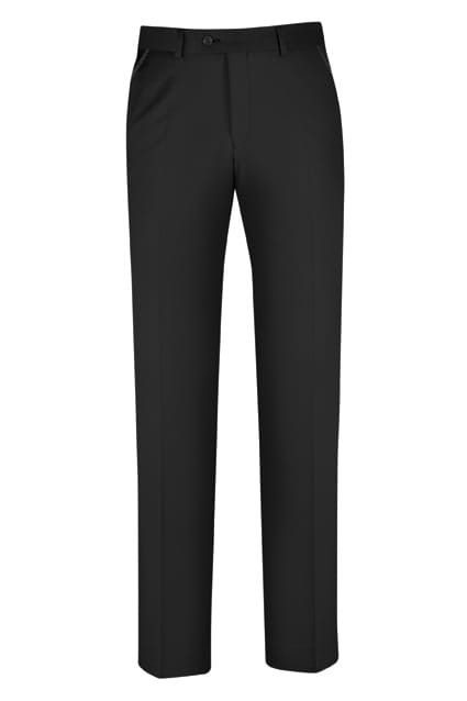 Spodnie męskie Greiff Modern Slim Fit (podszewka kolanowa),c zarne - przód